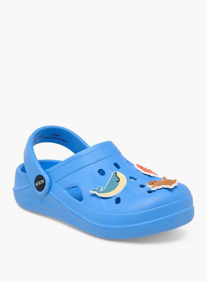 Aqua Boys Jibbitz Charm Detail Clogs - Image 2